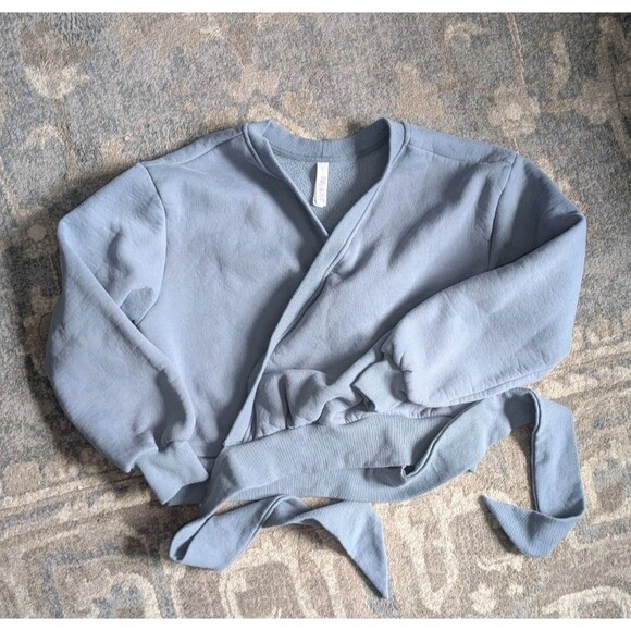 Latched Mama Sweaters - Latched Mama 635 Nesting Sweater Sz L Nursing BreastfeedinG Wrap Tie Front